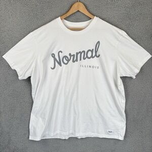 Rivian Normal Illinois T-shirt Mens 4XL White Graphic Tee Cotton‎ Made USA